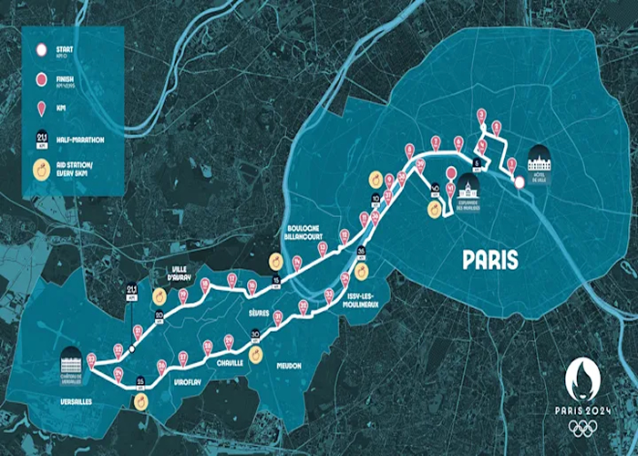 El recorrido del Maratón para los JJOO de París 2024 Diario Deportes