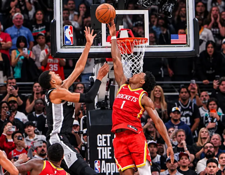 Amen Thompson bloqueó tiro de Victor Wembanyama para el triunfo de los Rockets sobre Spurs 114×110