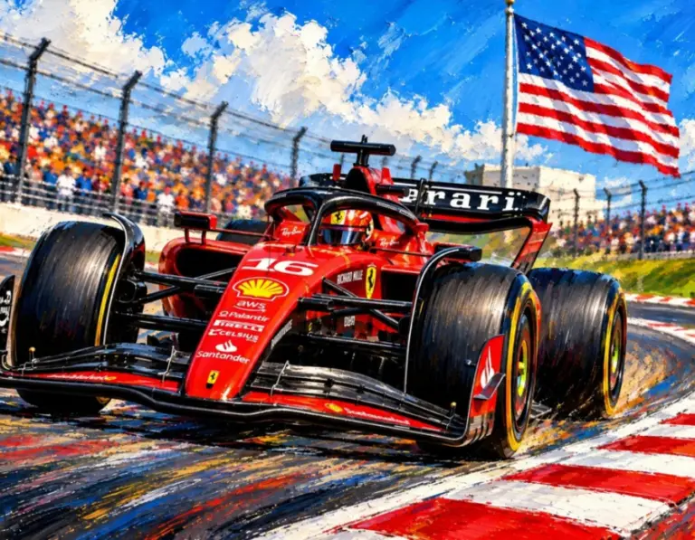 Charles Leclerc con Ferrari dominó entrenamientos libres en Austin, Texas