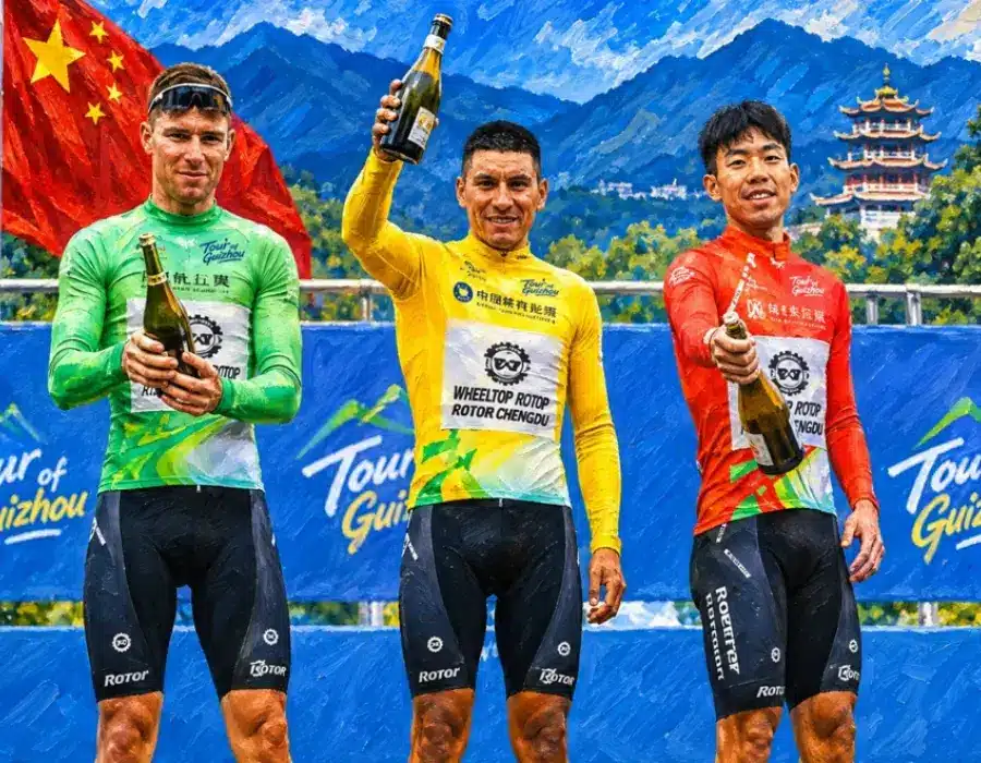 El ecuatoriano Jonathan Caicedo acaricia el título del Tour de Guizhou en China