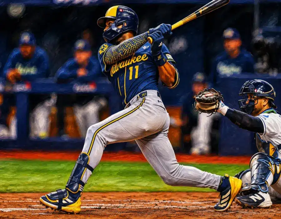 El joven venezolano Jackson Chourio escribe historia a batazo limpio en la Serie Mundial