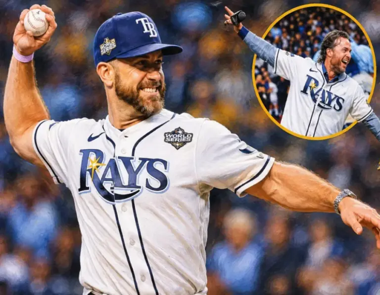 Evan Longoria, leyenda de los Rays, lanzó la primera bola del Juego 4 de la Serie Mundial