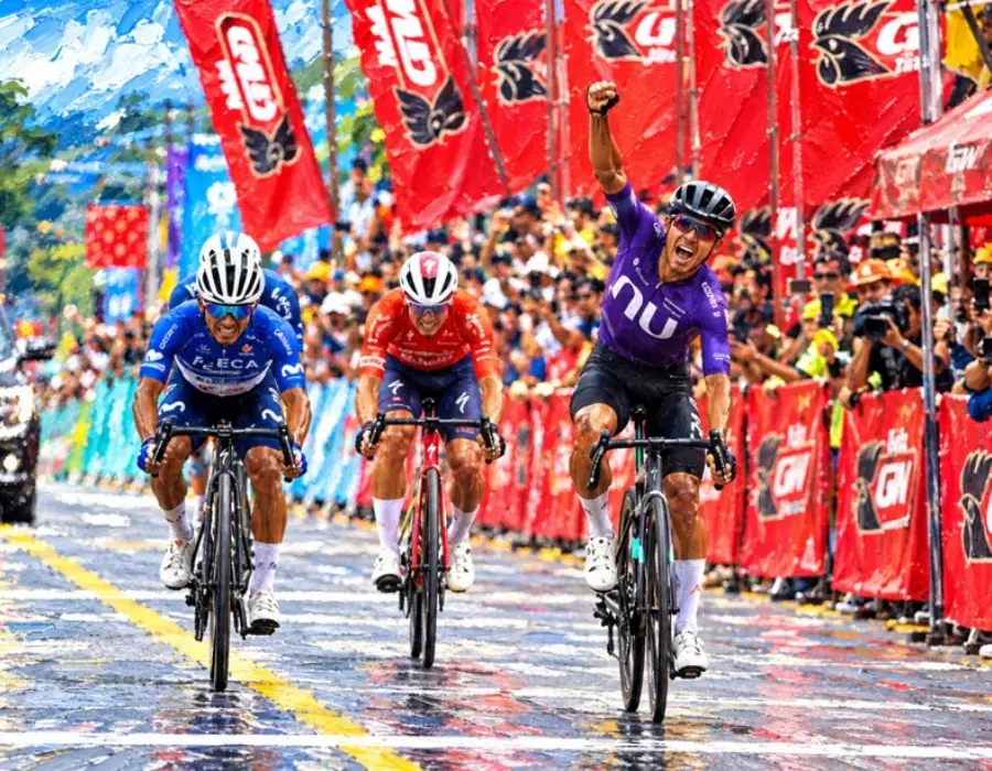Johan Rubio ganó en Puerto Barrios y asumió el liderato de la Vuelta a Guatemala