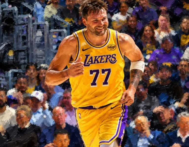 Lakers 127 x Warriors 105, noche completa de Luka Doncic