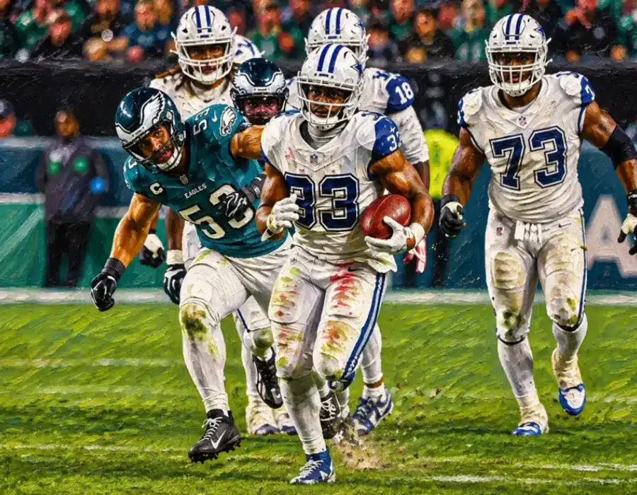 Los Cowboys vencieron 38-21 a los Eagles con el brillo de Javonte Williams que corrió 155 yardas