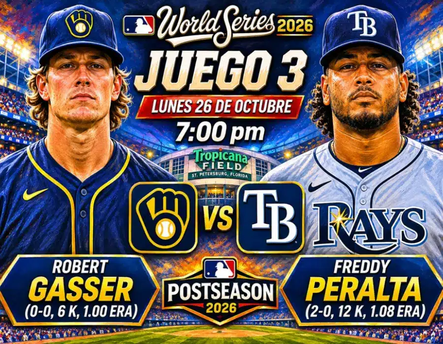 Robert Gasser y Freddy Peralta abrirán el tercer juego en Tampa