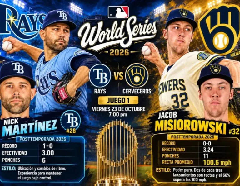 ¡Nick Martínez y Jacob Misiorowski abren primer juego de la Serie Mundial!